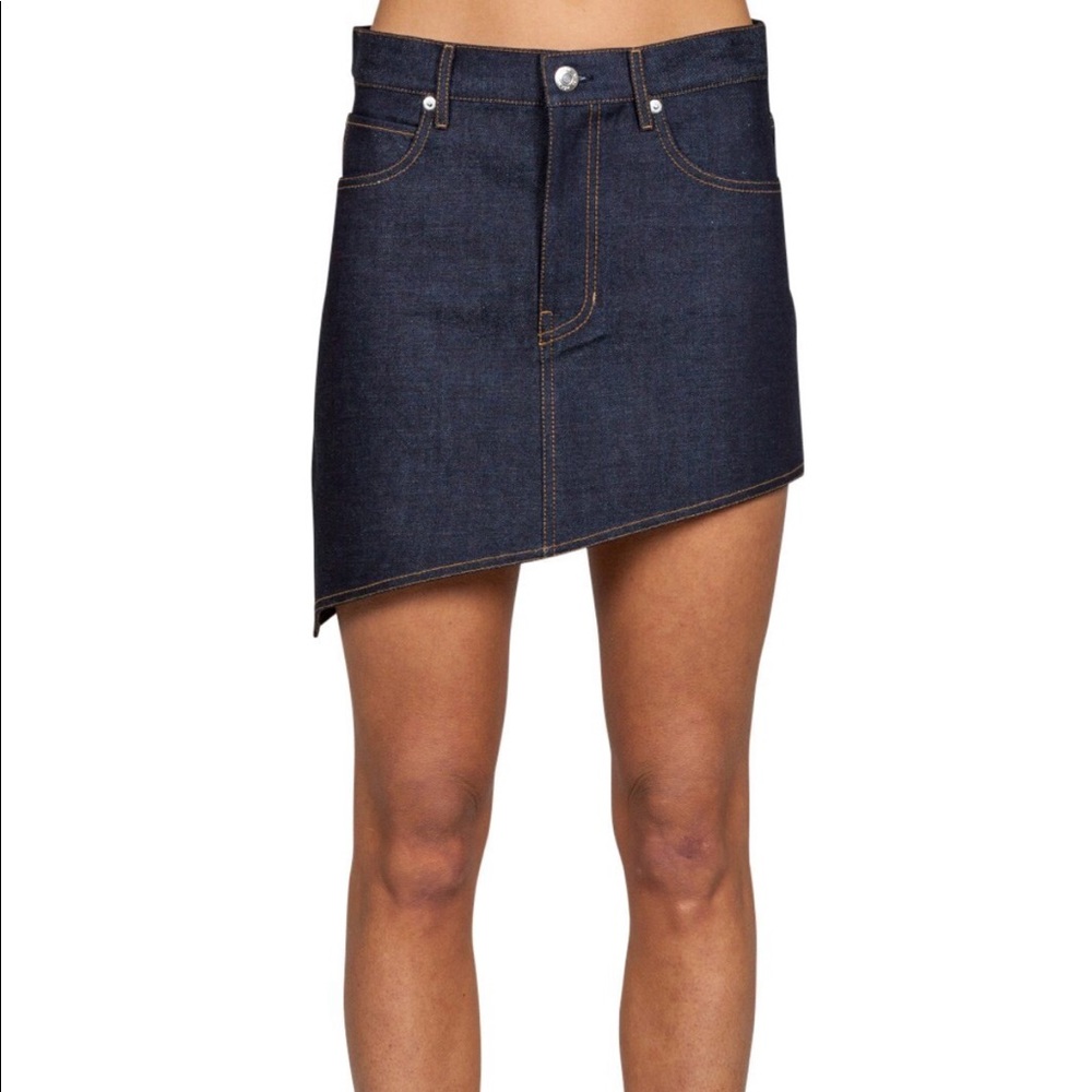 HELMUT LANG Asymmetrical Denim Skirt